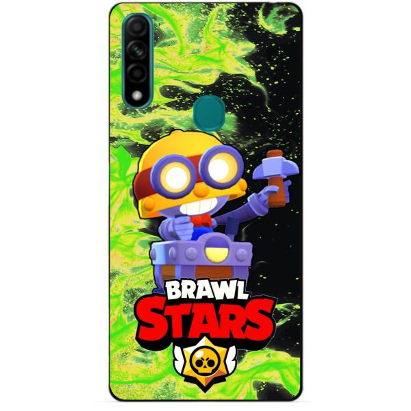 

Силиконовый чехол бампер Candy для Oppo A31 с Героем Brawl Stars Карл