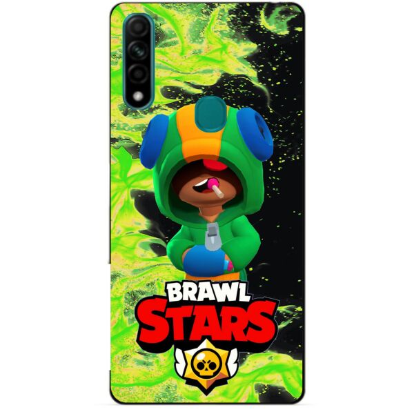 

Силиконовый чехол бампер Candy для Oppo A31 с Героем Brawl Stars Леон