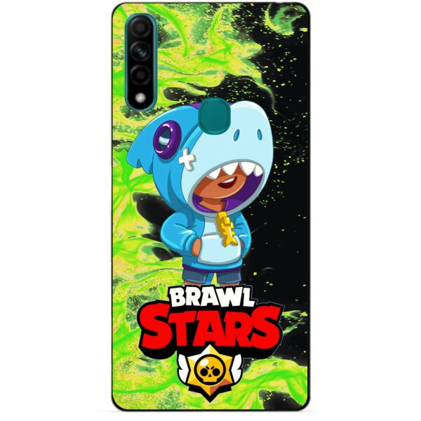 

Силиконовый чехол бампер Candy для Oppo A31 с Героем Brawl Stars Леон акула