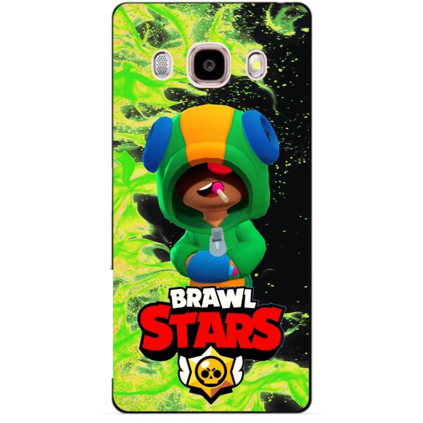 

Силиконовый бампер чехол Candy для Samsung J5 2016 Galaxy J510 с Героем Brawl Stars Леон