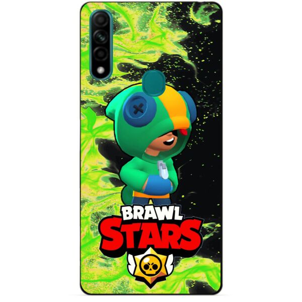 

Силиконовый чехол бампер Candy для Oppo A31 с Героем Brawl Stars Леон Бравл