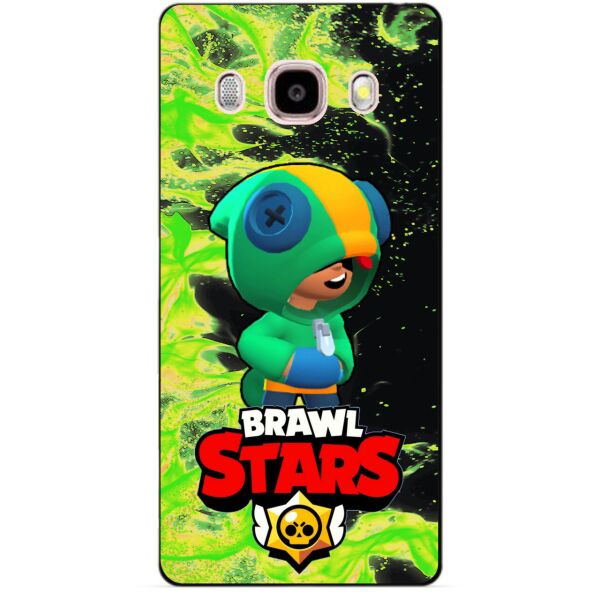 

Силиконовый бампер чехол Candy для Samsung J5 2016 Galaxy J510 с Героем Brawl Stars Леон Бравл