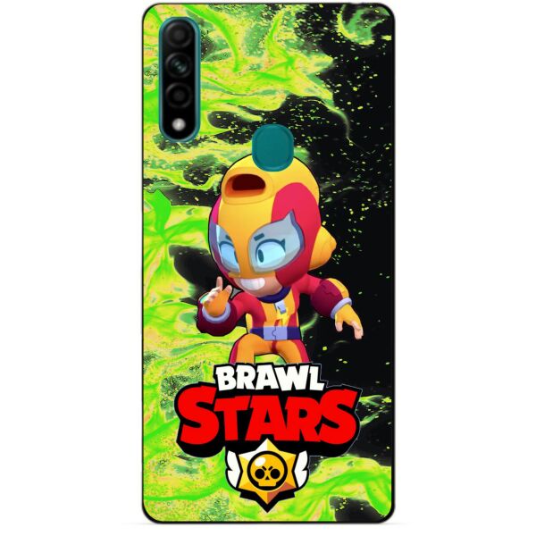 

Силиконовый чехол бампер Candy для Oppo A31 с Героем Brawl Stars Макс