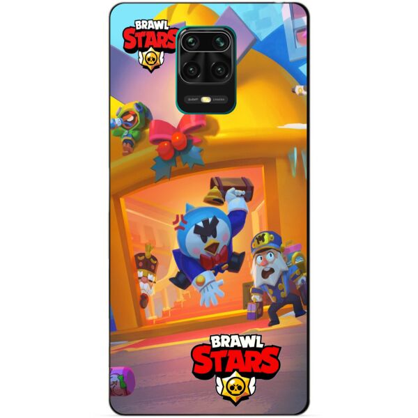 

Силиконовый бампер чехол Candy для Xiaomi Redmi Note 9s/Note 9 Pro Веселые Каникулы Мистер П. Бравл Старс