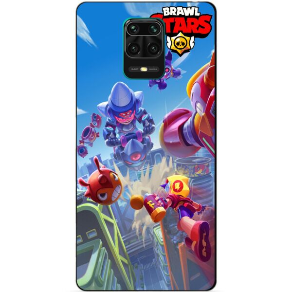 

Силиконовый бампер чехол Candy для Xiaomi Redmi Note 9s/Note 9 Pro Лето с Монстрами Бравл Старс