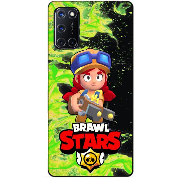 

Силиконовый чехол бампер Candy для Oppo A52 с Героем Brawl Stars Джесси