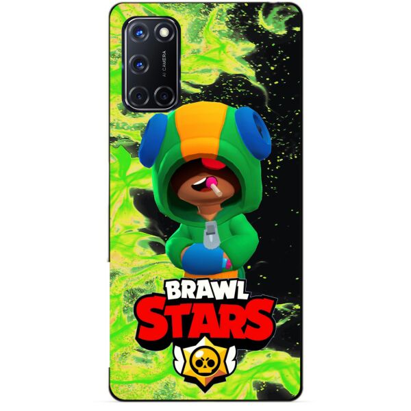 

Силиконовый чехол бампер Candy для Oppo A52 с Героем Brawl Stars Леон