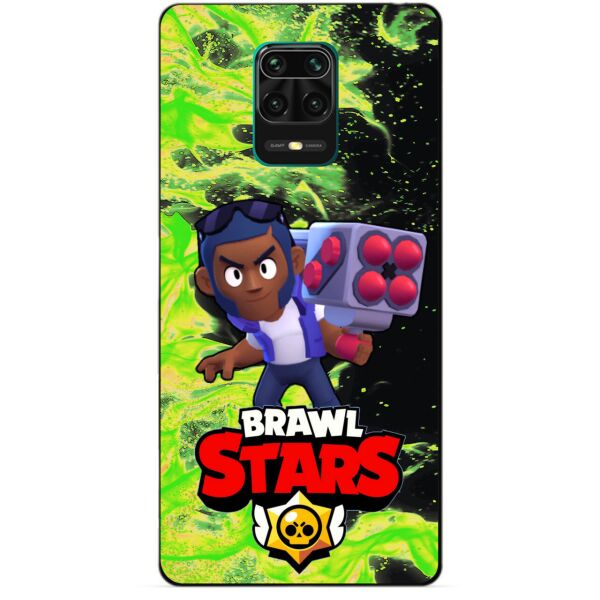 

Силиконовый бампер чехол Candy для Xiaomi Redmi Note 9s/Note 9 Pro с Героем Brawl Stars Брок