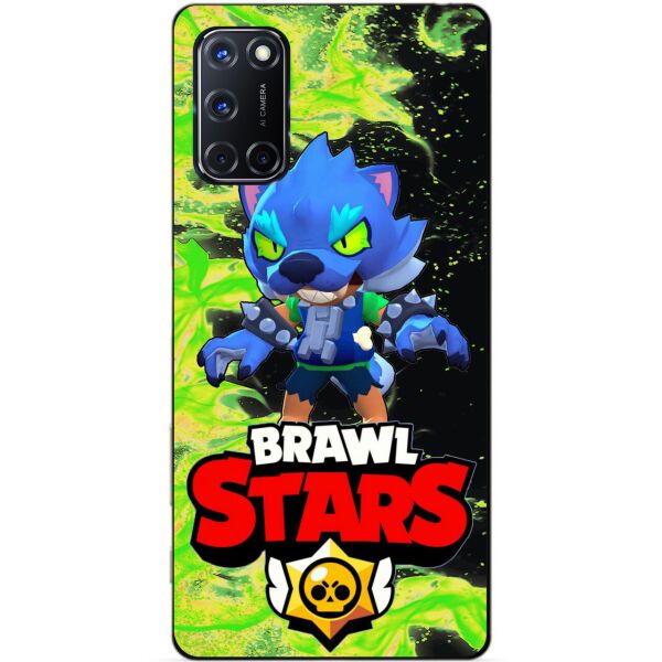 

Силиконовый чехол бампер Candy для Oppo A52 с Героем Brawl Stars Леон оборотень