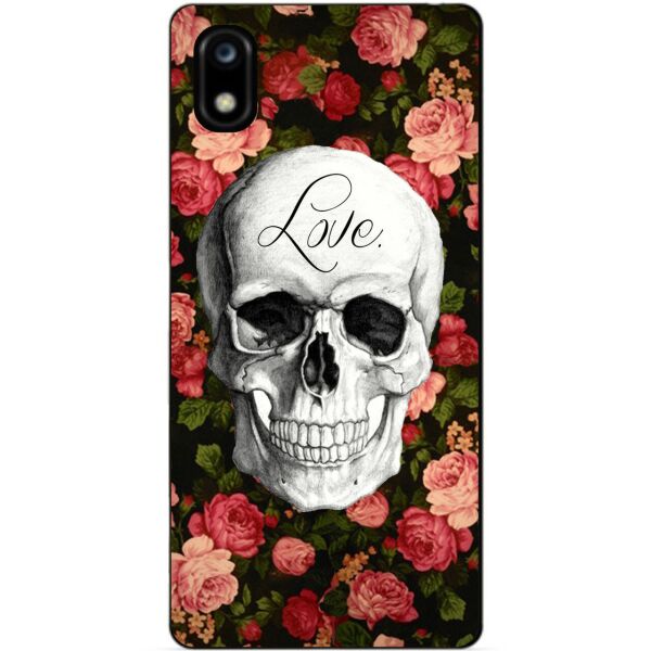 

Чехол силиконовый Candy для ZTE Blade A7 2019 с рисунком Череп на цветах
