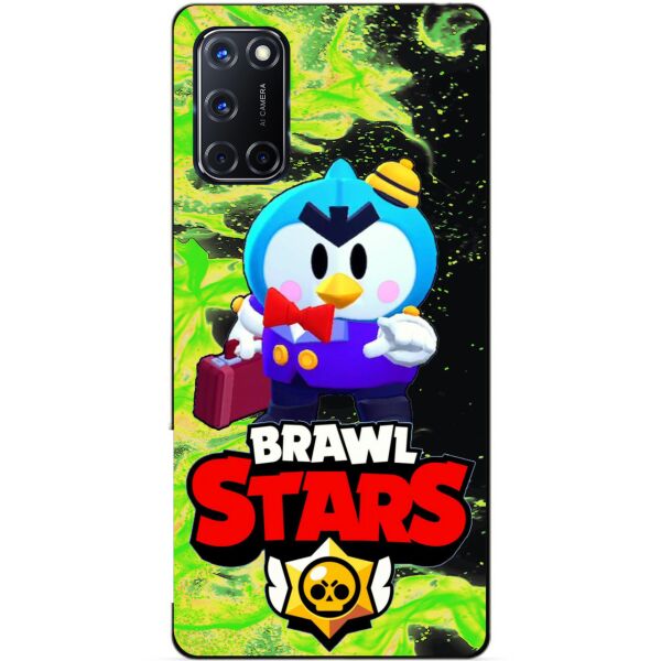 

Силиконовый чехол бампер Candy для Oppo A52 с Героем Brawl Stars Мистер П.
