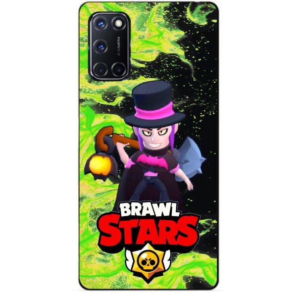 

Силиконовый чехол бампер Candy для Oppo A52 с Героем Brawl Stars Мортис