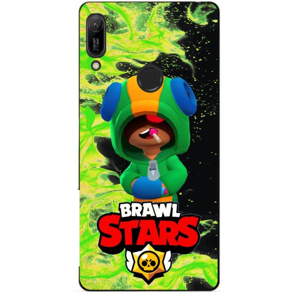 

Силиконовый бампер чехол Candy для Huawei Y6s с Героем Brawl Stars Леон