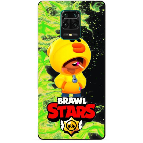 

Силиконовый бампер чехол Candy для Xiaomi Redmi Note 9s/Note 9 Pro с Героем Brawl Stars Леон утка