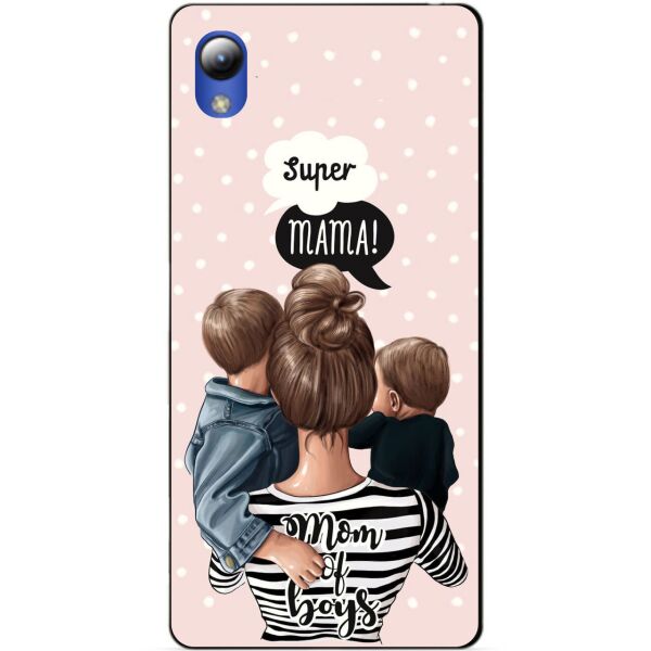 

Чехол силиконовый Candy для ZTE Blade L8 с рисунком Mom of boys