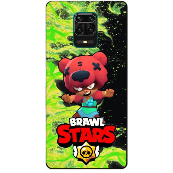 

Силиконовый бампер чехол Candy для Xiaomi Redmi Note 9s/Note 9 Pro с Героем Brawl Stars Нита