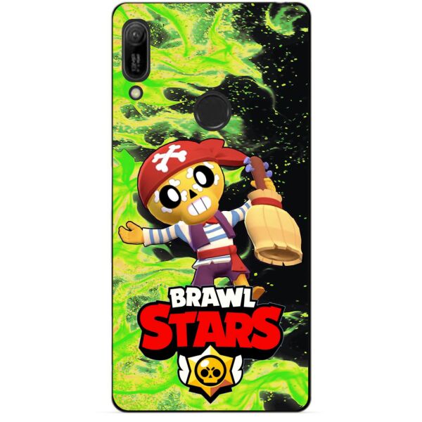 

Силиконовый бампер чехол Candy для Huawei Y6s с Героем Brawl Stars Поко пират