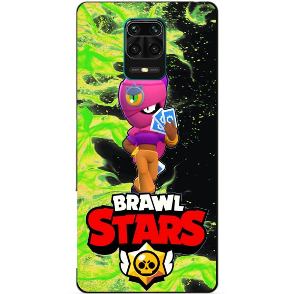 

Силиконовый бампер чехол Candy для Xiaomi Redmi Note 9s/Note 9 Pro с Героем Brawl Stars Тара