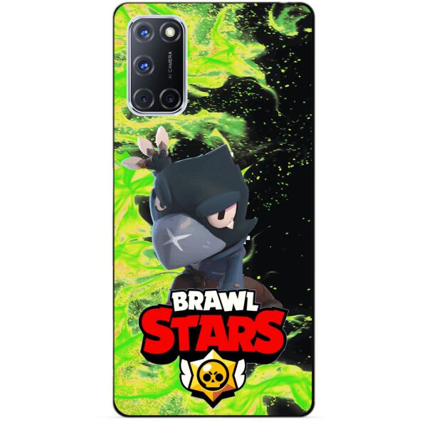 

Силиконовый чехол бампер Candy для Oppo A72 с Героем Brawl Stars Ворон