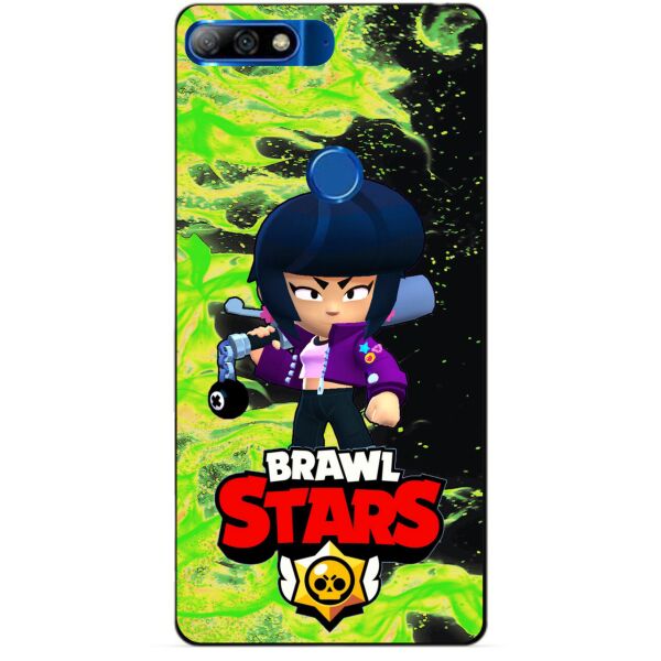 

Силиконовый бампер чехол Candy для Huawei Y7 2018 с героем Brawl Stars Биби