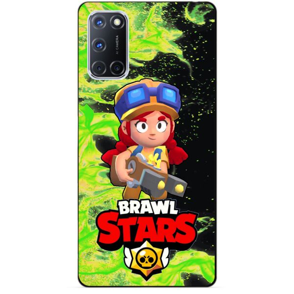 

Силиконовый чехол бампер Candy для Oppo A72 с Героем Brawl Stars Джесси
