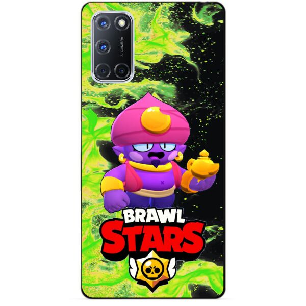 

Силиконовый чехол бампер Candy для Oppo A72 с Героем Brawl Stars Джин