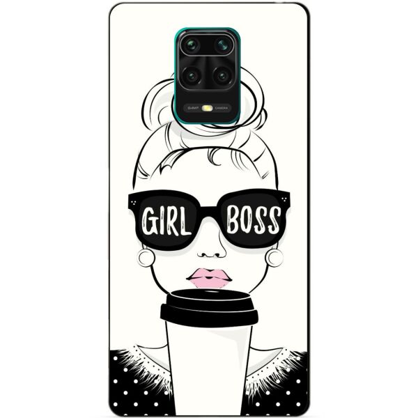 

Силиконовый бампер чехол Candy для Xiaomi Redmi Note 9s/Note 9 Pro с рисунком Girl Boss