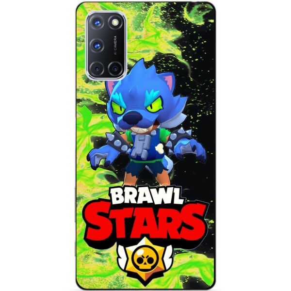 

Силиконовый чехол бампер Candy для Oppo A72 с Героем Brawl Stars Леон оборотень