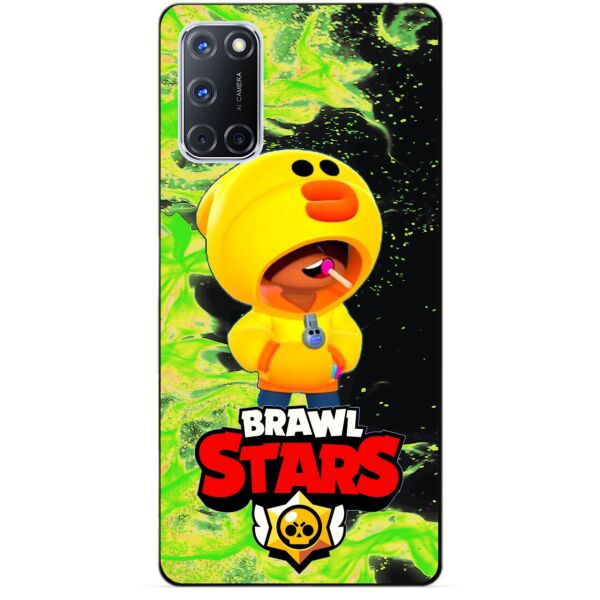

Силиконовый чехол бампер Candy для Oppo A72 с Героем Brawl Stars Леон утка
