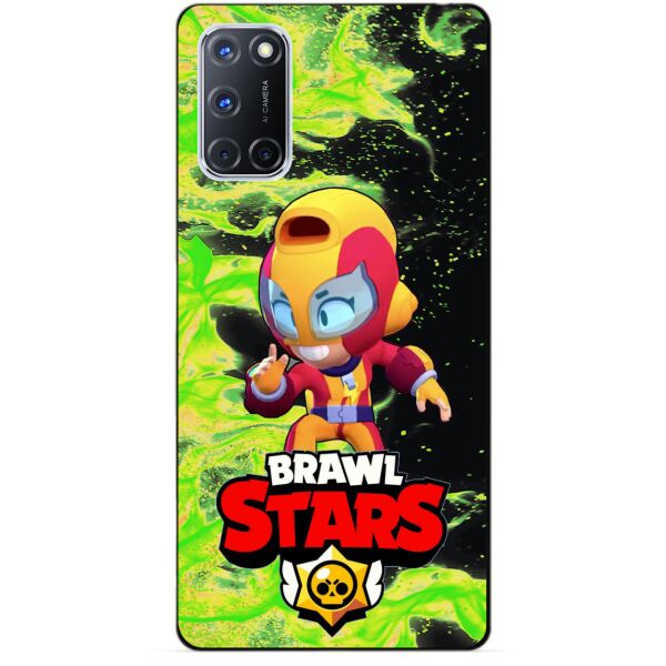 

Силиконовый чехол бампер Candy для Oppo A72 с Героем Brawl Stars Макс