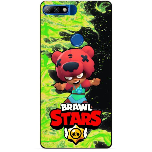 

Силиконовый бампер чехол Candy для Huawei Y7 2018 с героем Brawl Stars Нита