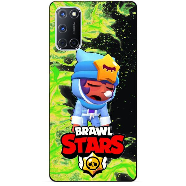 

Силиконовый чехол бампер Candy для Oppo A72 с Героем Brawl Stars Сонный Сэнди