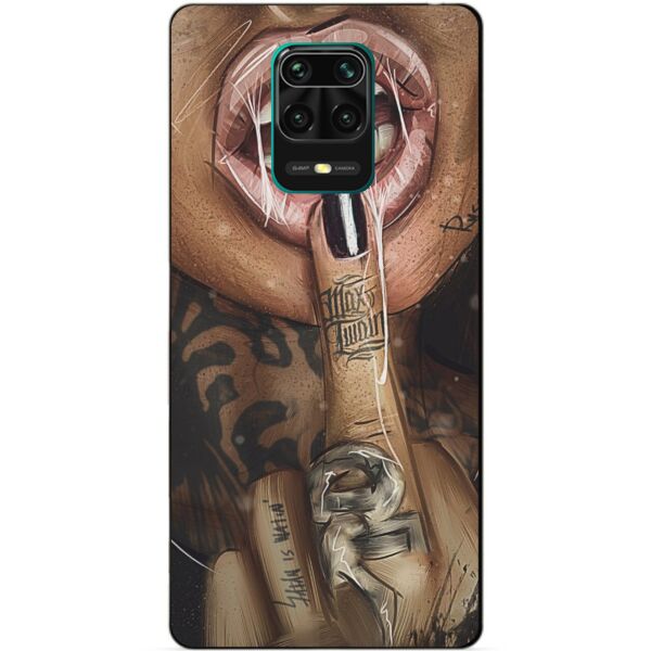 

Силиконовый бампер чехол Candy для Xiaomi Redmi Note 9s/Note 9 Pro с рисунком Swag