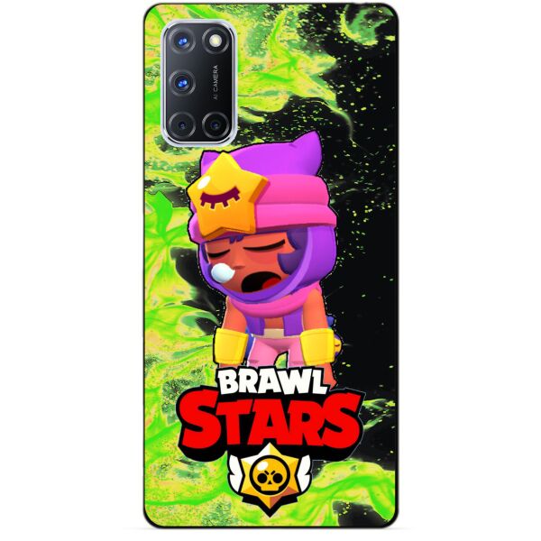 

Силиконовый чехол бампер Candy для Oppo A72 с Героем Brawl Stars Сэнди