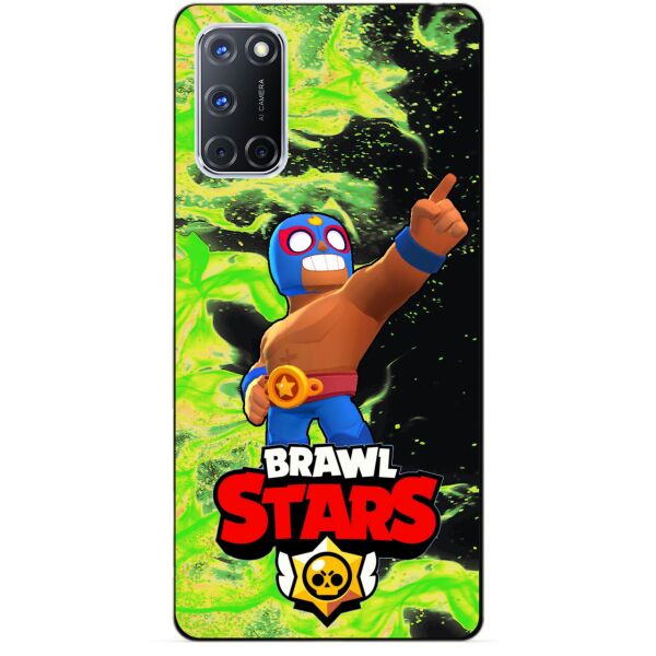 

Силиконовый чехол бампер Candy для Oppo A72 с Героем Brawl Stars Эль Примо