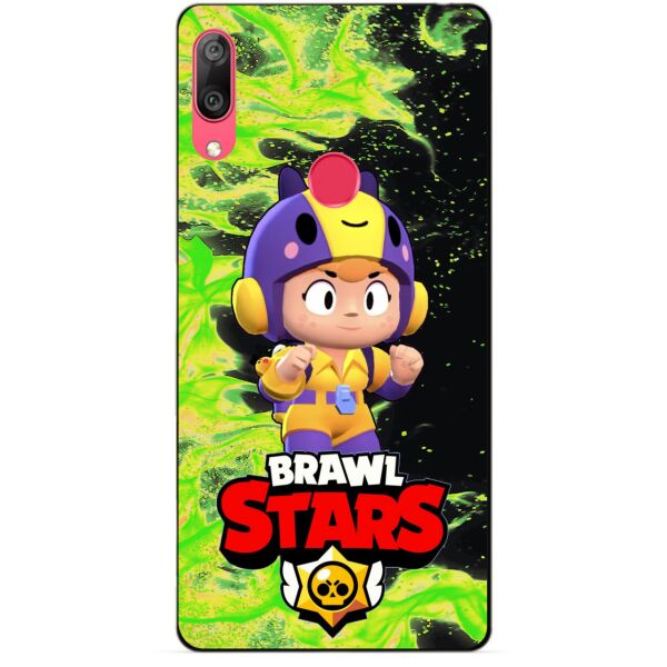 

Силиконовый бампер чехол Candy для Huawei Y7 2019 с Героем Brawl Stars Беа