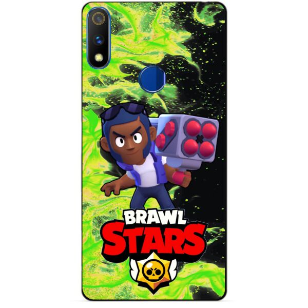 

Силиконовый чехол бампер Candy для Realme 3 Pro с Героем Brawl Stars Брок