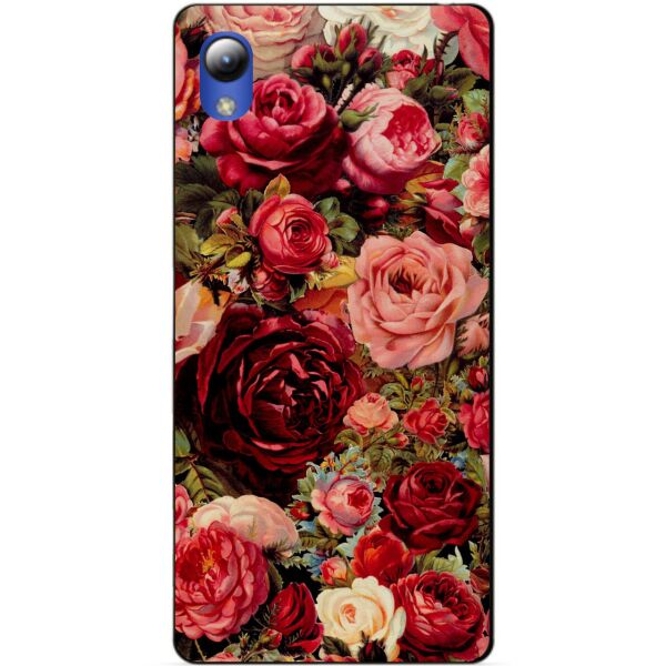 

Чехол силиконовый Candy для ZTE Blade L8 с рисунком Красные пионы