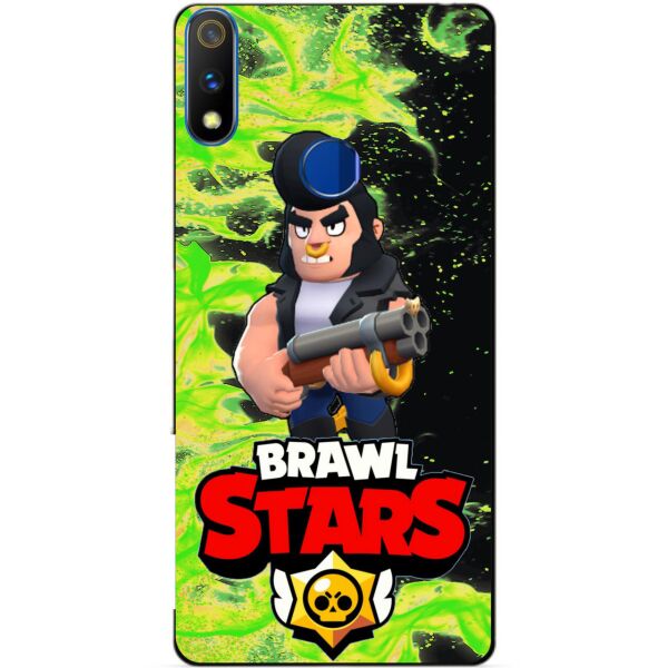 

Силиконовый чехол бампер Candy для Realme 3 Pro с Героем Brawl Stars Булл