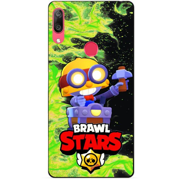 

Силиконовый бампер чехол Candy для Huawei Y7 2019 с Героем Brawl Stars Карл
