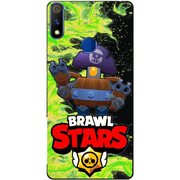 

Силиконовый чехол бампер Candy для Realme 3 Pro с Героем Brawl Stars Деррил