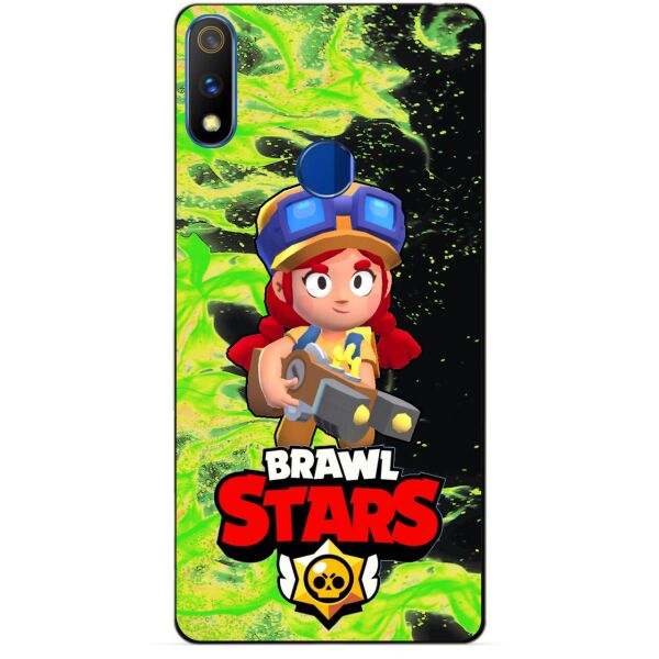 

Силиконовый чехол бампер Candy для Realme 3 Pro с Героем Brawl Stars Джесси