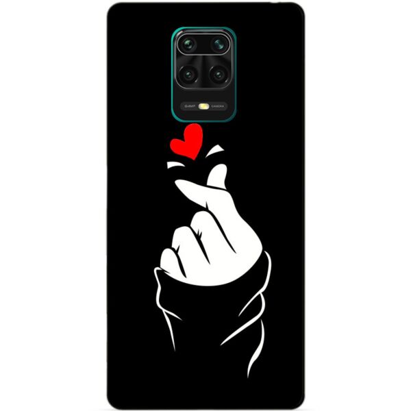 

Силиконовый бампер чехол Candy для Xiaomi Redmi Note 9s/Note 9 Pro с рисунком Знак Любви