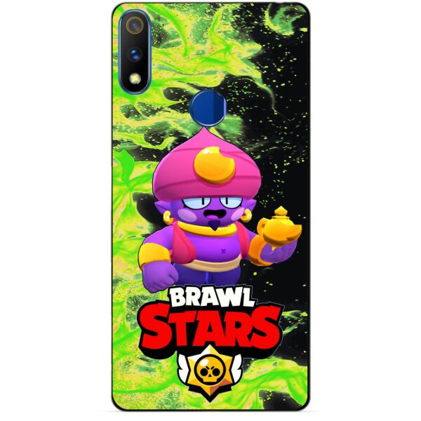 

Силиконовый чехол бампер Candy для Realme 3 Pro с Героем Brawl Stars Джин