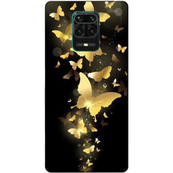 

Силиконовый бампер чехол Candy для Xiaomi Redmi Note 9s/Note 9 Pro с рисунком Золотые Бабочки