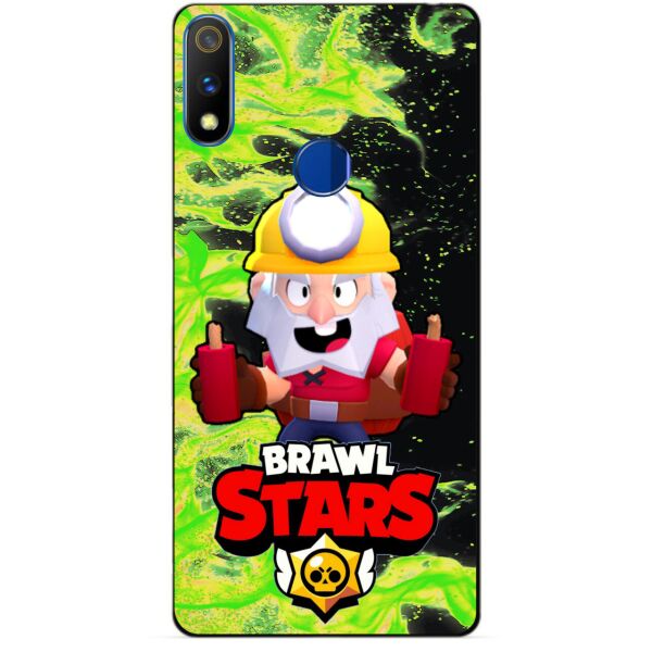 

Силиконовый чехол бампер Candy для Realme 3 Pro с Героем Brawl Stars Динамайк