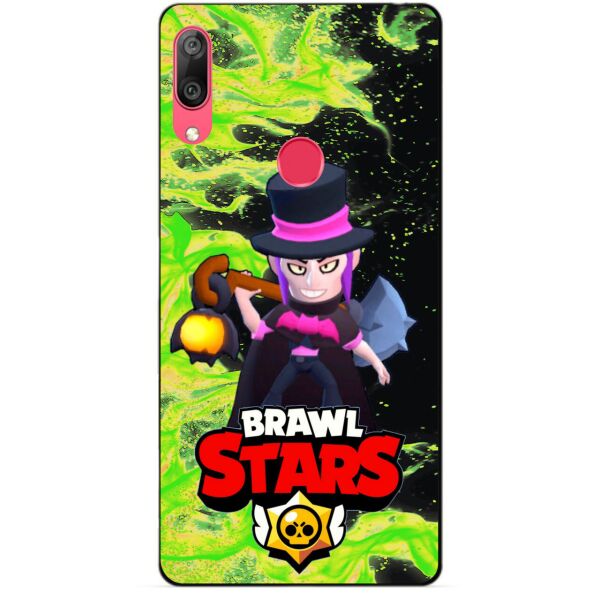 

Силиконовый бампер чехол Candy для Huawei Y7 2019 с Героем Brawl Stars Мортис