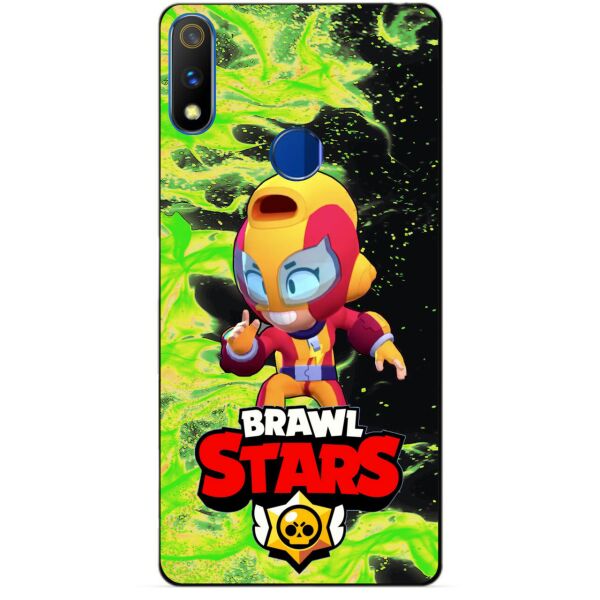 

Силиконовый чехол бампер Candy для Realme 3 Pro с Героем Brawl Stars Макс