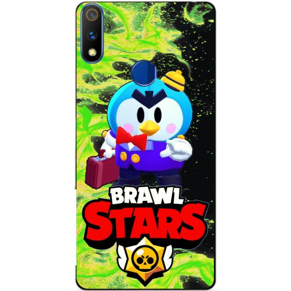 

Силиконовый чехол бампер Candy для Realme 3 Pro с Героем Brawl Stars Мистер П.