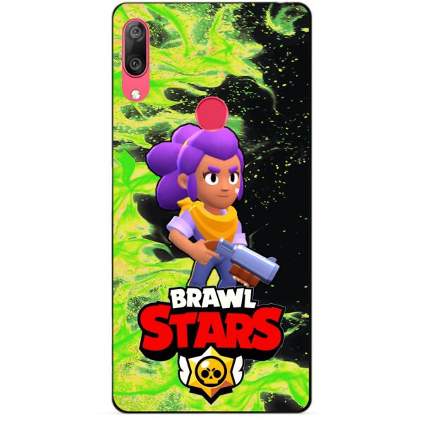 

Силиконовый бампер чехол Candy для Huawei Y7 2019 с Героем Brawl Stars Шелли